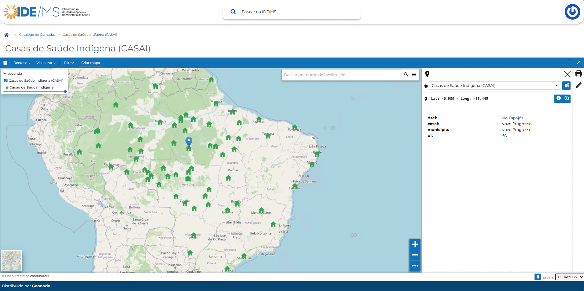 Exemplo de Visualização Vetorial – Ponto simples